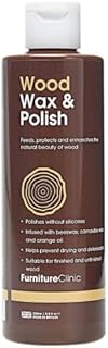 Furniture Clinic Wood Wax & Wood Polish (500 ml) - Orange Scented Polish Great for Finished or Unfinished Wood, All Natural Furniture Polish That Adds a Protective Coating