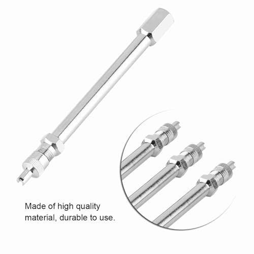 Image of 4Pcs Dually Valve Stem Extenders, 4inch 100mm Wheel Tire Valve Stem Extension Rod, Chrome Air Tyre Tire Valve Extender Wheel Adapter for Car Bus Truck Lorry Motorcycle RV