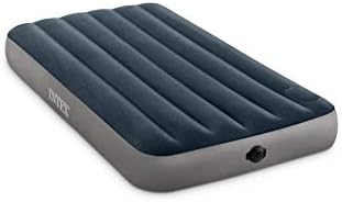 Intex Dura-Beam Standard Series Single-High Airbed with Two-Step Pump, Green, Twin