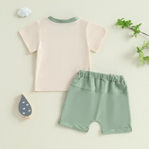 YINGISFITM Halloween Toddler Baby Boy Clothes Short Sleeve Pumpkin T Shirt Boy Shorts Cute Outfit Infant Boys Clothing Set3