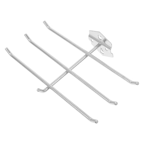 minkissy Metal Pegboard Tool Hooks 6-arms Storage Hangers for Garage Workshop Wall Organizer Compatible with Square Hole Pegboards Heavy Duty Industrial Hardware