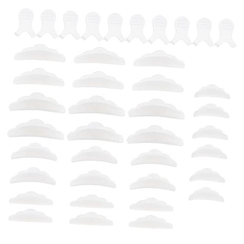 Beatifufu Almohadillas de Silicona Transparentes para Levantamiento y Permanente de Pestañas Auxiliares para Moldeado y Extensión Reutilizables y Adaptables Diversas de Ojos