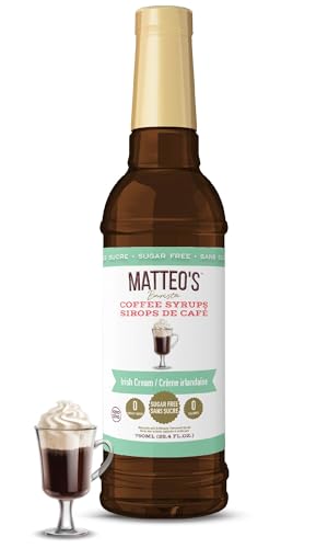 Sirop saveur café Matteo sans sucre crème irlandaise 25,4 oz