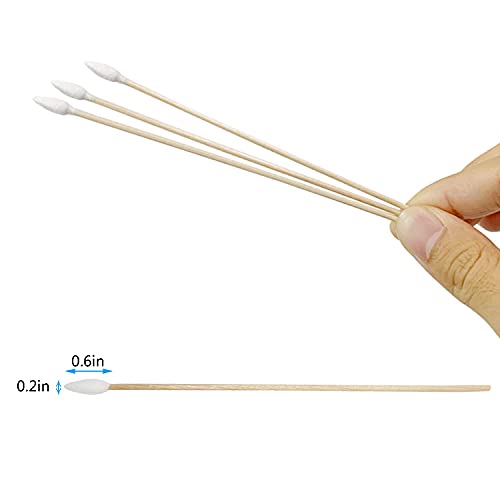 Precision Cotton Swabs with 6'' Long Sticks for Gun Cleaning, Makeup or Pets 500pcs