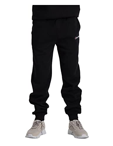 Pantalón Champion Rib Cuff negro para hombre con puño elástico modelo 306164