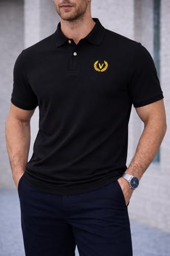 Image of Mack Jonney Men's Cotton Polo T-Shirt|Solid Regular Fit|Half Sleeve Collar T-Shirt for Casual Wear-MJ-32