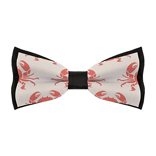Retro Crabs Funny Bowtie Men's Pretied Bow Tie Adjustable Bowties Necktie for Wedding Party