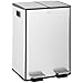 HOMCOM Dual Kitchen Bin, 2 x 28L Stainless Steel Double Rubbish Bin with Soft Close Lid, Removable Inner Buckets, Fingerprint-Proof for Recycling and Waste, Silver Tone