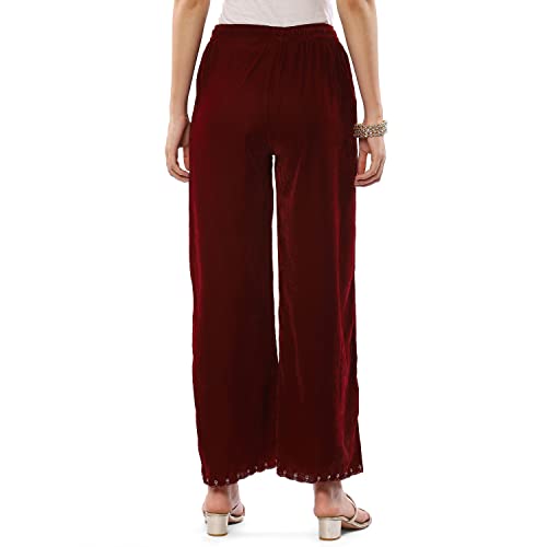 Image of BIBA Women Velvet Palazzo