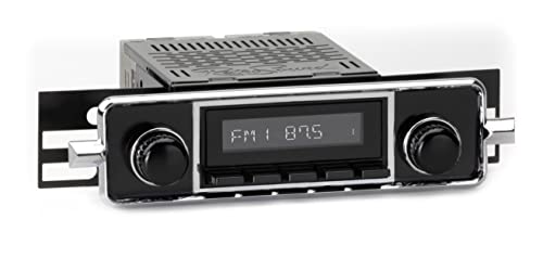 RetroRadio Compatible with 1958-67 Volkswagen Beetle with Sapphire-Style Plate Features Include Bluetooth, AUX, AM/FM LAB-M1-504-36P-76PVW1