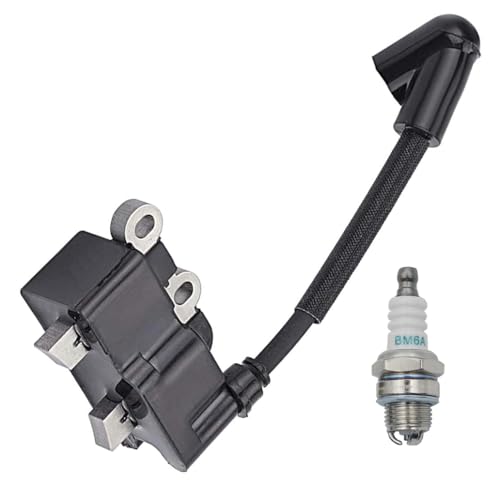 Husmax 290178008 Ignition Coil with BM6A Spark Plug for Homelite Toro Blower Vacuum 51954 51984 51985 51986 51987, for Scotts Gas Blower SC254BV, for Black-Max Blower BM254BV BM08570