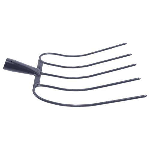 Gatuida Horquilla De Labranza Multifuncional para Césped y Agricultura, Manillar Portátil De 5 Púas Sólidas, Herramienta Resistente Oxidación para Estiércol Doméstico y Cuidado del Jardín