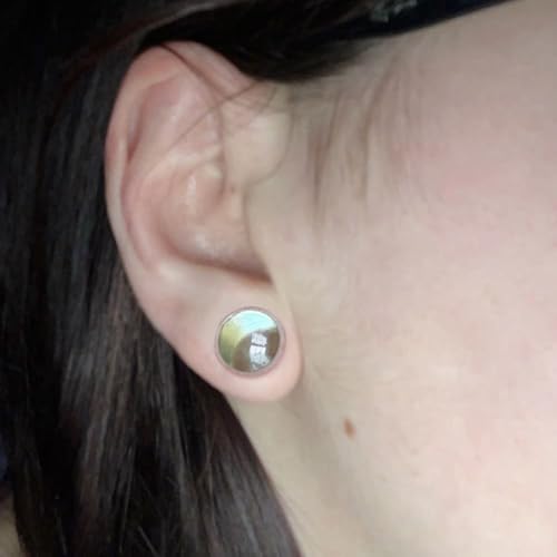 Casvort Unique 0.5mm Increments 14G-00g Comfy Pain-free Single Flare Glass Dead Stretching Plugs, Hypoallergenic Body Piercing Tapers, Pierced Ear Lobe Stretching Kits.4