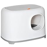 PRODUKTDETAILS: Gesamtmaße: 55L x 40B x 39H cm. Tunneleingang: 18,5L x 18,5B cm. Untere Wanne: 50L x 35B x 10H cm. Montage erforderlich. Geeignet für Katzen unter 5 kg.