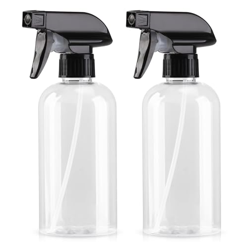 Aurnoet Spray Bottle for Plant - 12.85oz/380ml Fine Mister Plastic Empty Spray Bottles, Clear Water Spray Bottle for Plants, Hair, Cleaning - BPA Free - Leak Proof