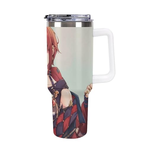 タンブラー リドル・ローズハート ツイステ 水筒 40OZ 真空断熱 保温保冷 ステンレスマグボトル 結露しない ストロー付き/直飲み可能 洗いやすい ハンドル付き 車内用 アウトドア キャンプ 大容量