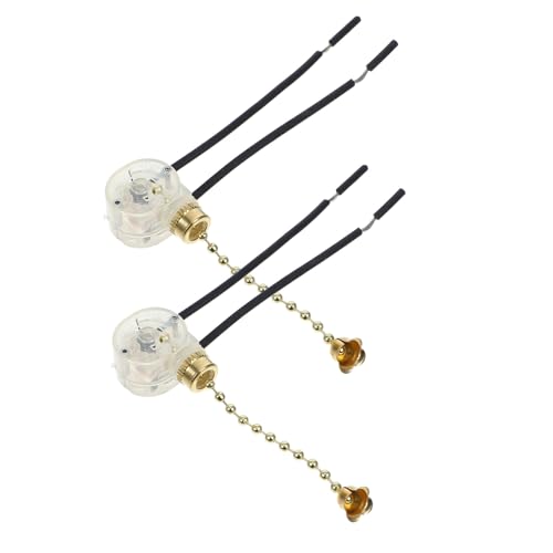 UTHCLO 2 piezas Interruptor de Cadena para Lámpara Accesorio de Repuesto para Lámpara de Techo con Cadena Diseño Resistente Mesa y Ventilador