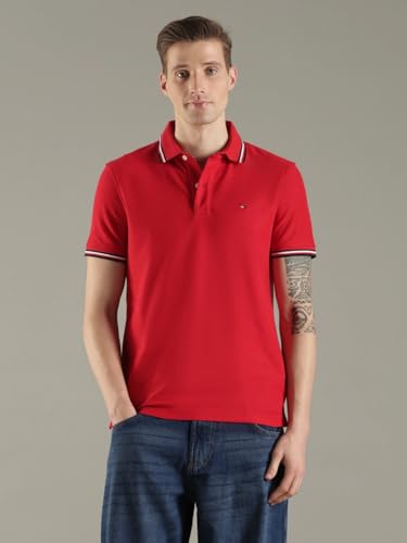 Image of Tommy Hilfiger Men Polo Cotton Regular Fit Shirt