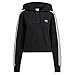 adidas Originals Women's Adicolor Classics Cropped Hoodie, Black, Large