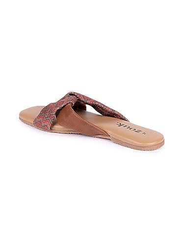 Image of ZOUK 100% Vegan Leather Handcrafted Women's Cross Sliders