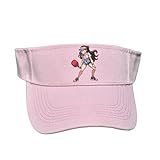 Golf Giddy! Pickleball Visor, Cotton Sun Hat with Adjustable Strap, Pickleball Design (US, Alpha, One Size, Pink (Eager Player))