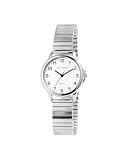 Just Watch Damen-Uhr Edelstahl Zugarmbanduhr gut lesbar silberfarbig Länge 19,5cm ⌀29mm 14mm breit Geschenke für Frauen