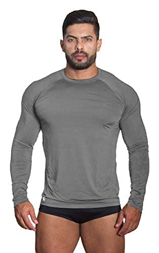 Kit 3 Camisetas Térmica Polo Sport Segunda Pele Uv Unissex Branco/Cinza e Preto (GG)