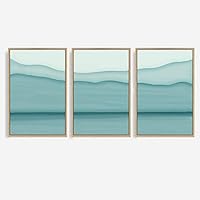 3 Piece Framed Canvas Wall Art Colorful Misty Canvas Prints Home Artwork Decoration for Living Room,Bedroom - 16