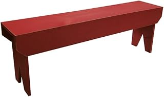 4 ft. Simple Wood Bench, Antique Turquoise