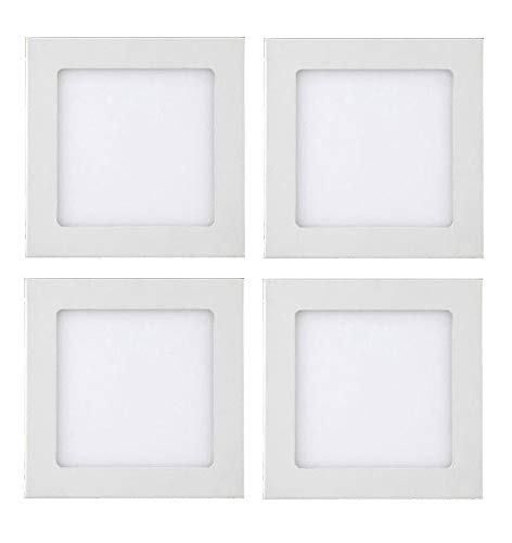 Aaronics 22 Watt Square LED Panel Lights with Aluminium Body for Ceiling ( White/Cool Day Light , Pack of 4 )