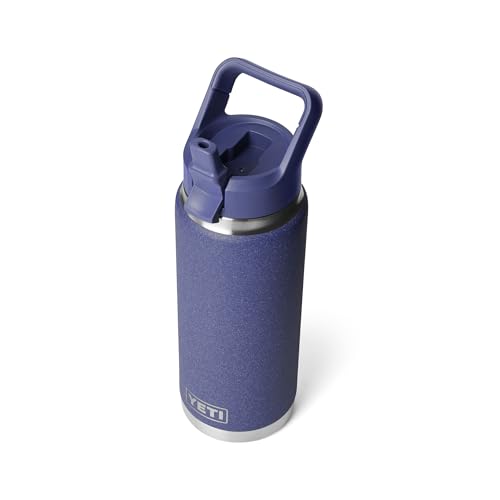 YETI Rambler 26 oz Bottle, Vacuum Insulated, Stainless Steel with Color Matching Straw Cap, Moon Dust