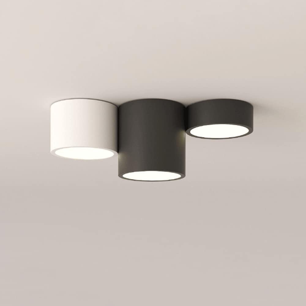 Plafonnier géométrique LED puissant 6000K pour remplacer un lustre sombre