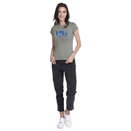 Image of Bewakoof Women's Aalsu Round Neck 3 /4 Sleeve Bold RedCotton T-Shirt