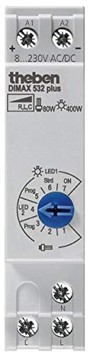 Theben 5320001 DIMAX 532 Plus I Universaldimmer I Reihenbau-Dimmer I Universaldimmer mit automatischer Lasterkennung I Dimmschalter I Dimmer I Dimmen und Schalten von LEDs I 230 V