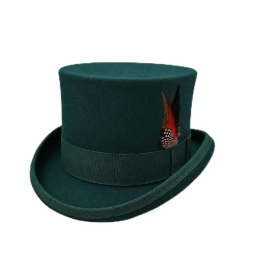 Image of Wool Top Hat for Men Women Topper Hat Mens Tall Tophat Christmas Costume