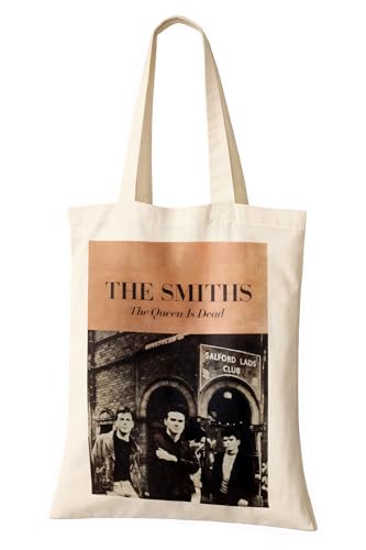 Image of The Smiths Print Tote Bag – The Smiths Inspired Shopper - Vintage Indie Band Fashion Unisex Shopper