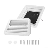 Honseadek Ventilador de ventilación lateral RV con salida de aire de rejilla para una disipación eficiente del calor, fuente de alimentación de 12 V para RV, caravana, remolque, barco y yate de
