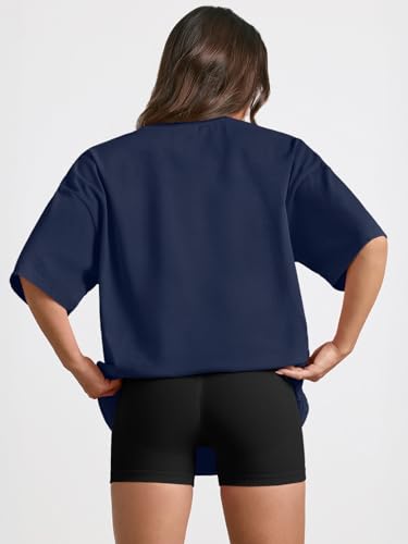 Image of Trendy Queen Womens Oversized T-Shirts Short Sleeves Workout Tops | Casual Summer Gym Tees Plus Size Fashion Clothes 2026