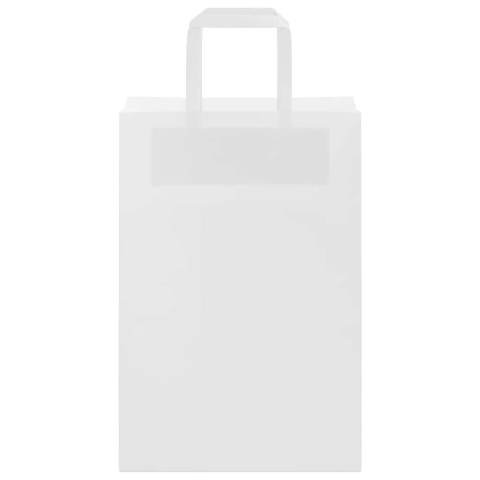 Fecpoo Papierowe torebki 250 szt. – białe torebki papierowe z papierowymi uchwytami linowymi, 21 x 11 x 31 cm, nośność 6 kg, idealne na prezenty, imprezy i na wynos
