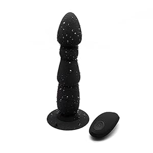 Anale vibrator, draadloze prostaat afgelegen massage, masturbatie mannelijke siliconen anale plug,Black