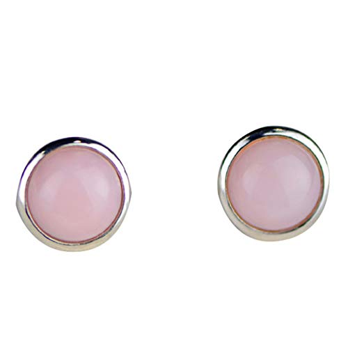 Pendientes de tuerca de cuarzo rosa, el regalo romántico ideal