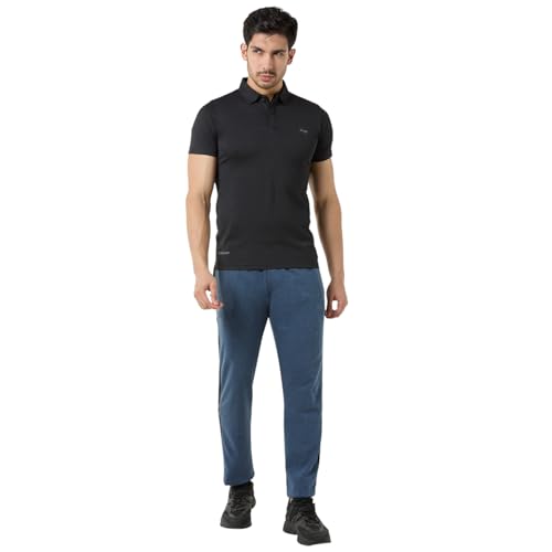 Image of berge' Men Cotton Polyester Comfy Regular Fit Sports Quality Track Pants with Secure Zipper Pocket, Casual Wear Lower Tracks Pant