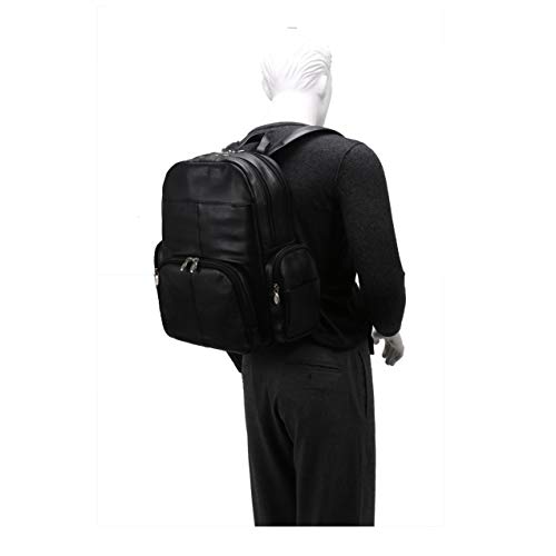 Mckleinusa S Series Cumberland Pebble Grain Calfskin Leather 15" Leather Dual Compartment Laptop Backpack Black (88365) One Size #TOP4