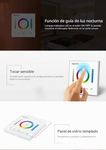 Mando de pared Miboxer P3 para regular luces LED de colores 7