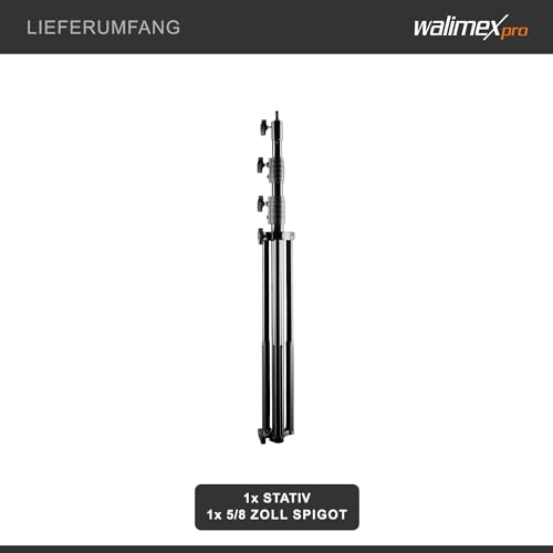 Lampenstativ Walimex Pro AIR Jumbo 290 mit max. Höhe 290 cm und Traglast 20 kg
