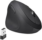 Perixx Perimice-719L, Left Handed Wireless Vertical Mouse, Portable Size for Laptops Computer, 3 Level DPI