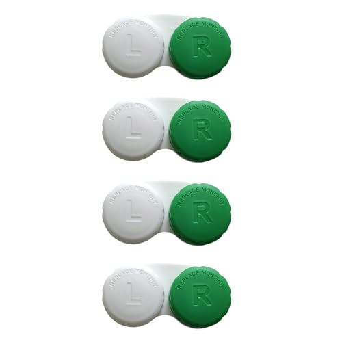 Kuanfine 4 Pack Contact Lens Case Leak Proof Travel Contact Case