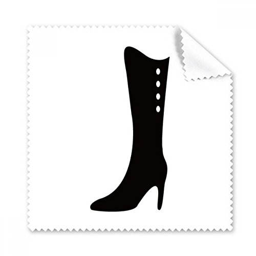 Tissu lunettes essuie-écran silhouette bottes noires pour smartphone