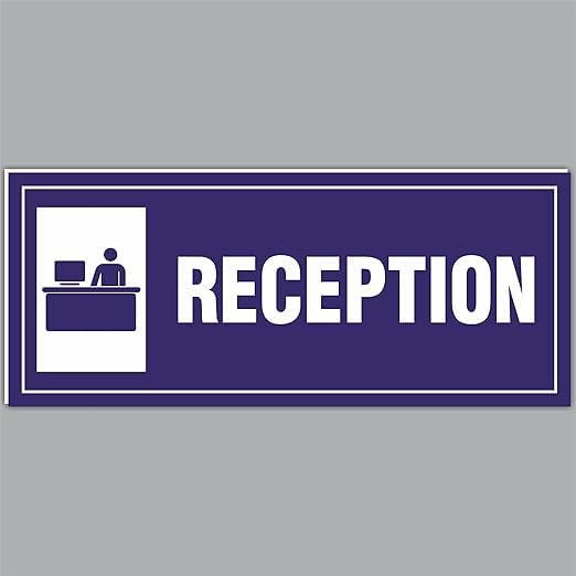 SHIVOID® RECEPTION Sign sticker for Door, Wall, Glass Door, Industry, Public Places, Home, Shop, Clinic, Hospital, Waterproof. (B0DC7Y1XST) Amazon Price History, Amazon Price Tracker
