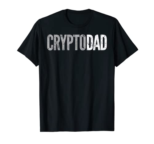 Mens Crypto Dad Funny Cryptodad Bitcoin Miner Cryptocurrency T-Shirt